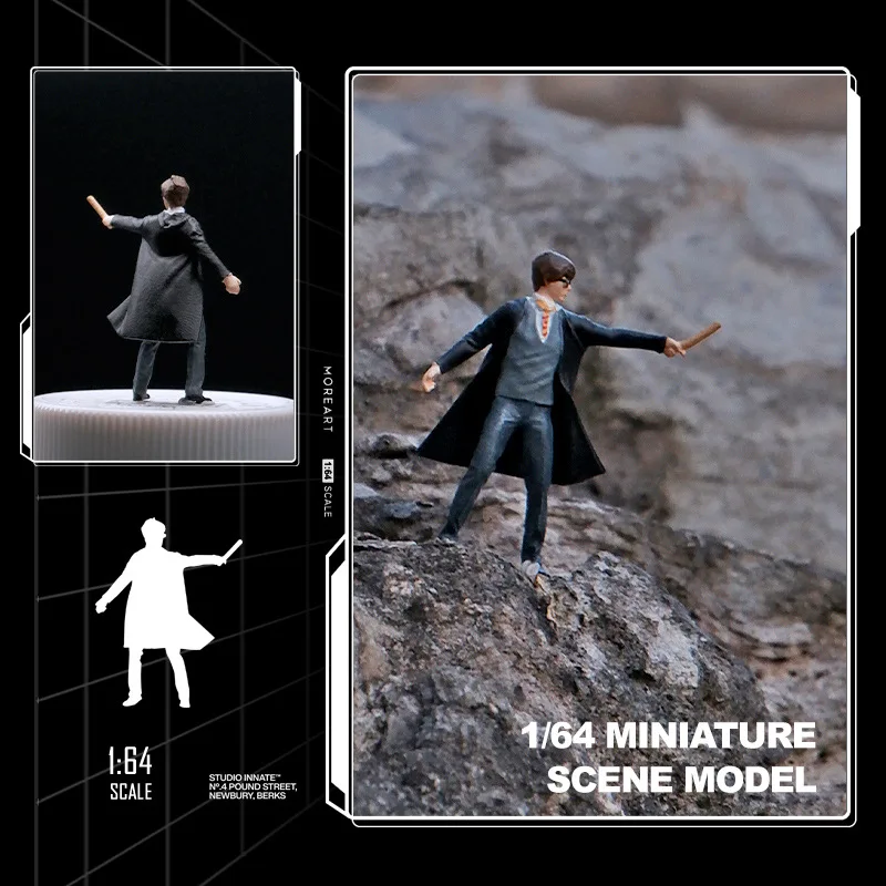 1:64 อะนิเมะมินิตุ๊กตา Harry รูป Miniature การถ่ายภาพ props ฉาก DIY ตารางทรายภูมิทัศน์เครื่องประดับของขวัญ
