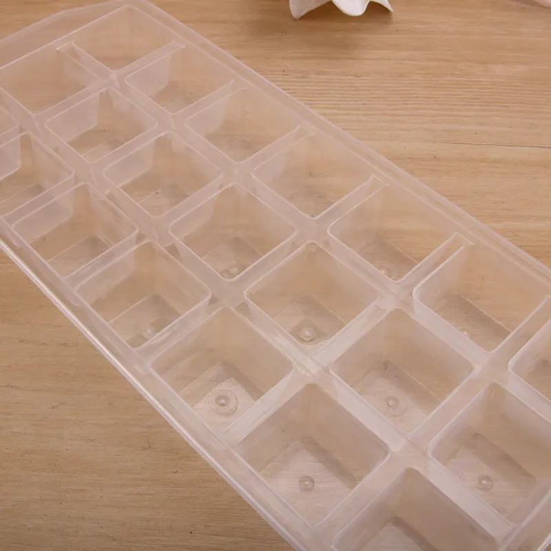 Molde de cubo de hielo de plástico grueso de alta calidad, bandeja de hielo de Whisky reutilizable DIY, molde de congelador de gelatina, accesorios
