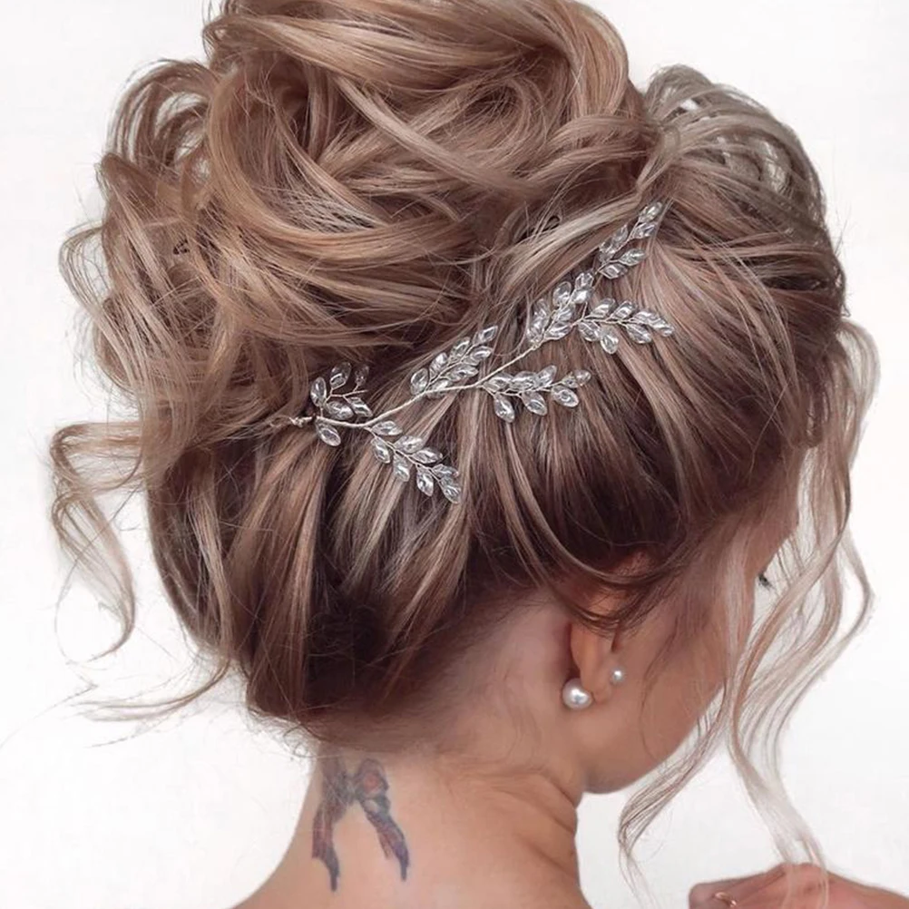 

Exquisite Bridal Rhinestone Wedding Hair Chain Crystal Hair Accessory for Party Birthday Festival Rhinestone Headdress