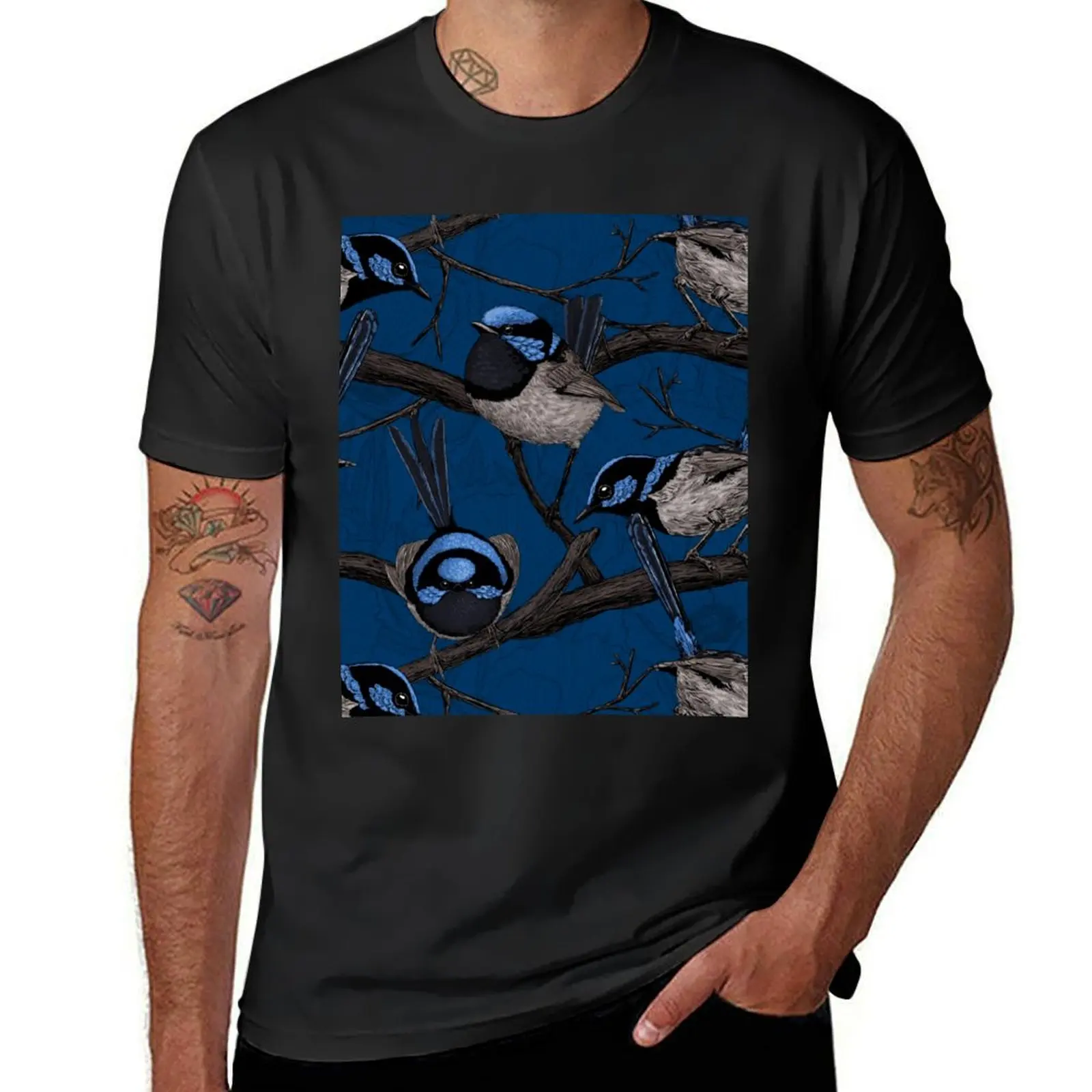 Night fairy wrens T-Shirt quick-drying tops men t shirt