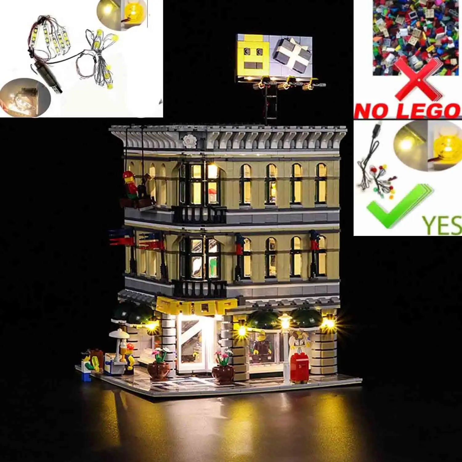 Набор USB-подсветки для строительных блоков Lego 10211 Architecture Grand Emporium Brick (модель LEGO НЕ входит в комплект)