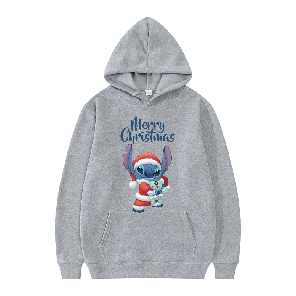 Christmas Disney Sweatshirt Lilo Stitch Funny Cartoon Hoodies Women Harajuku Cute Stitch Anime Manga Streetwear Hoody Female