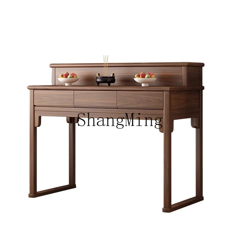 FG  Table Shentai Two-layer Chinese Buddhist Hall Household  God of Wealth Ancestor Ming Offering Incense Case