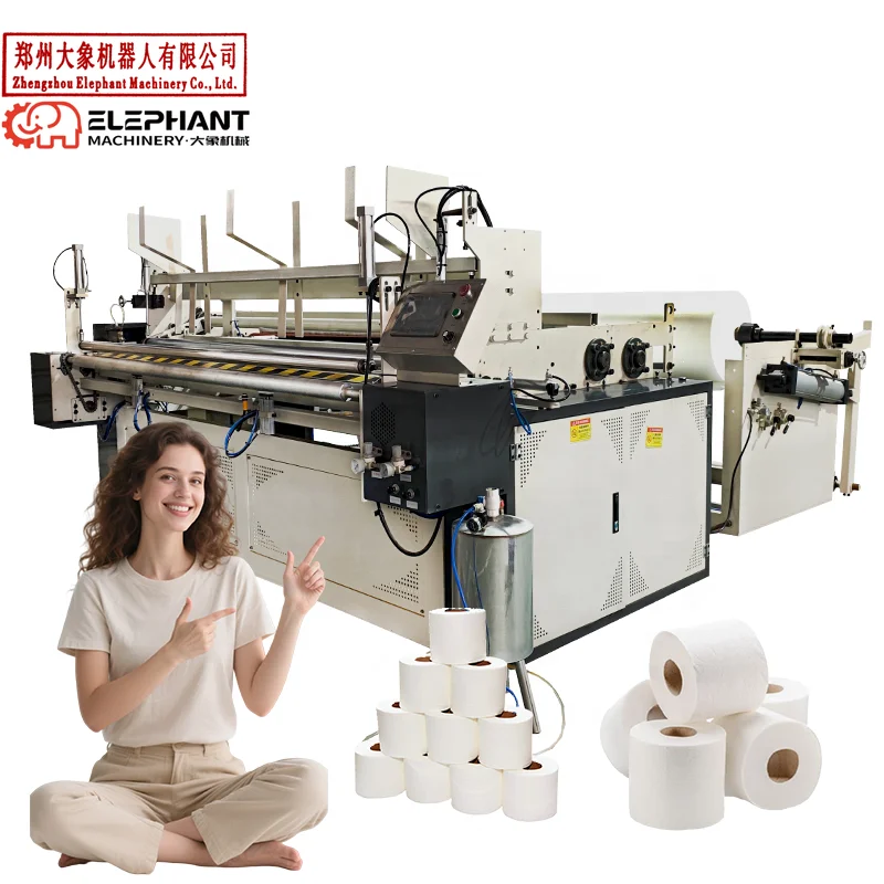 Customized Energy Saving Full Auto Toilet Tissue Winding Cutting Machine Toilet Paper Making Machine