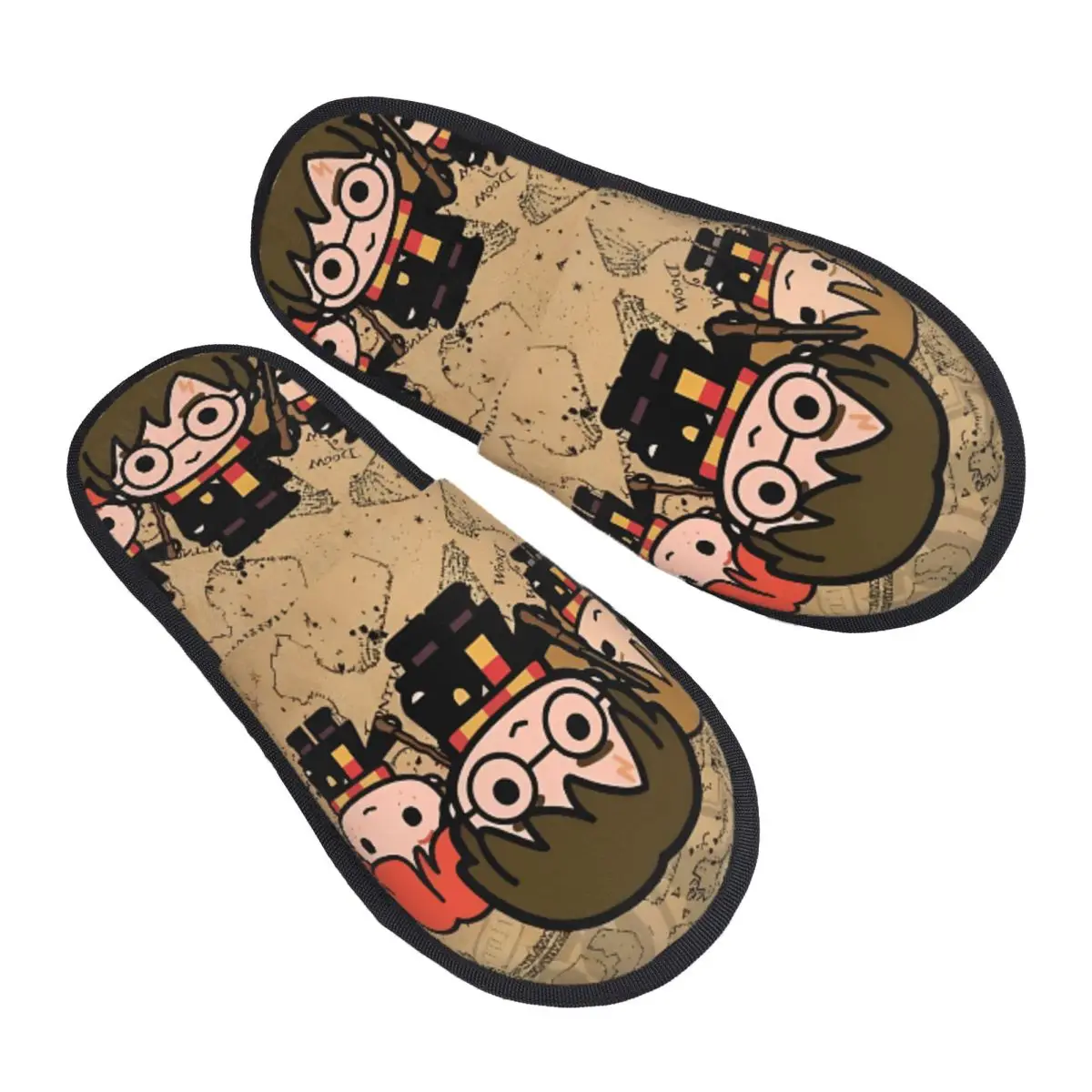 Winter-Hausschuhe aus Baumwolle, Harry Potter Magische Schule Accessoires, Haushalts-Fell-Slipper, Gemütliche Rutschfeste Indoor-Slipper