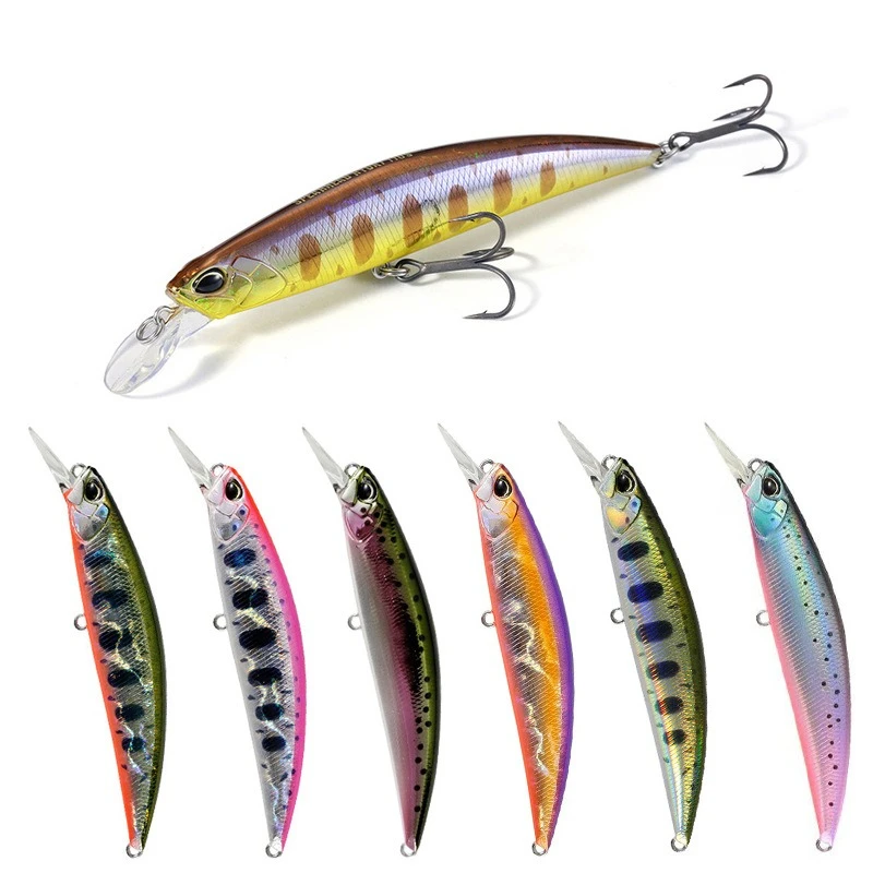 1Pc MINNOW 110S flottant Wobbler leurre de pêche 110mm 21g leurre méné appât dur qualité professionnelle 3D yeux pêche leurres durs