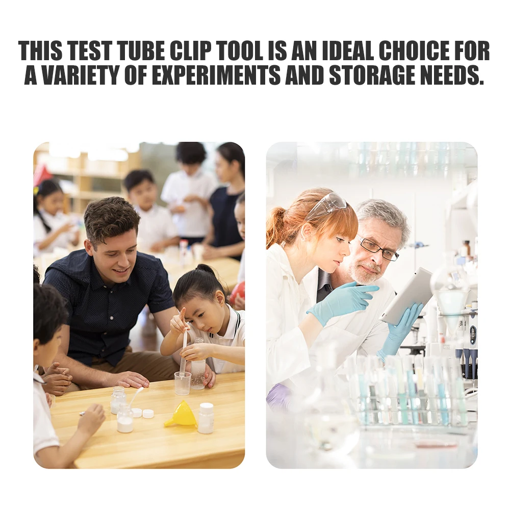 

20pcs Test Tube Clamp Bamboo Fixing Clips Lab Glass Tube Holder High Temperature Resistant Corrosion Proof Storage
