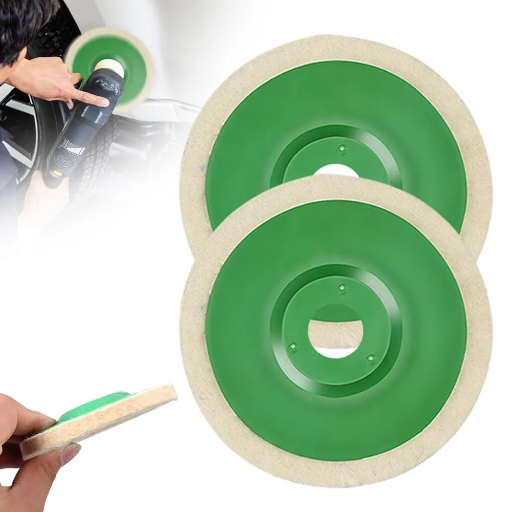 Disco per lucidatura con patta in feltro di lana, cuscinetti per lucidatura in lana composita aggiornati 2025, kit abrasivo per smerigliatrice angolare 100 per M