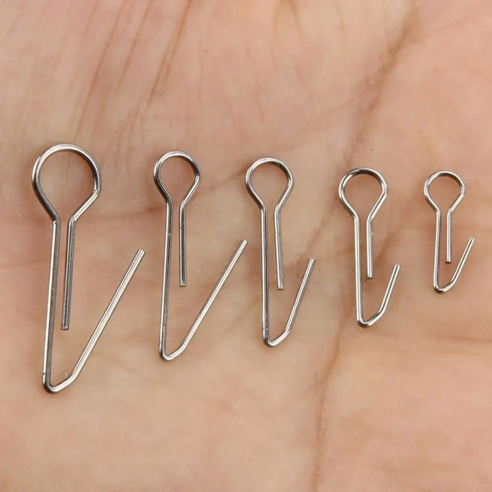 100Pcs Stainless Steel Fishing Connecting Pins Durable High Elasticity Non-rust Easy To Use Swivel Soft Lure Hook Accessories