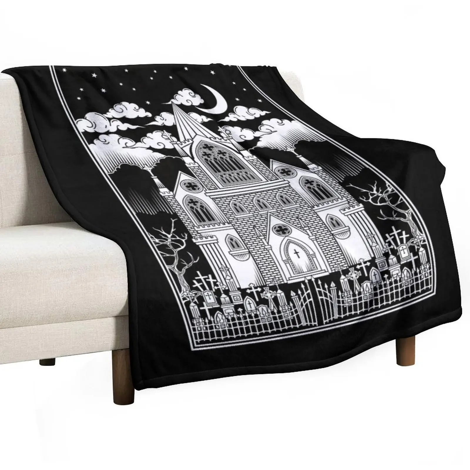 Gothic Cathedral Throw Blanket Quilt Thin wednesday Polar funny gift Warm Blankets