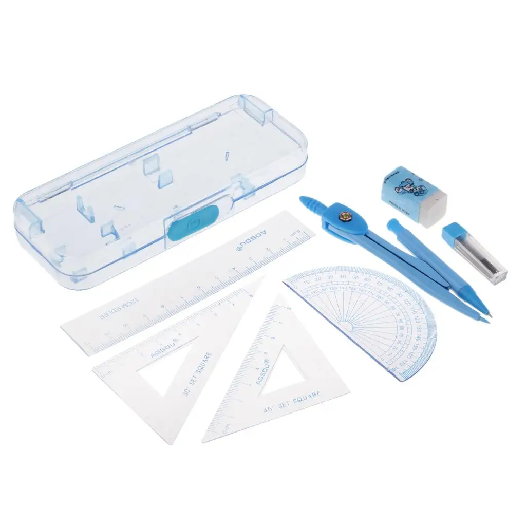 2xCompass Geometry Math Set 7 for Students with Carrying Case