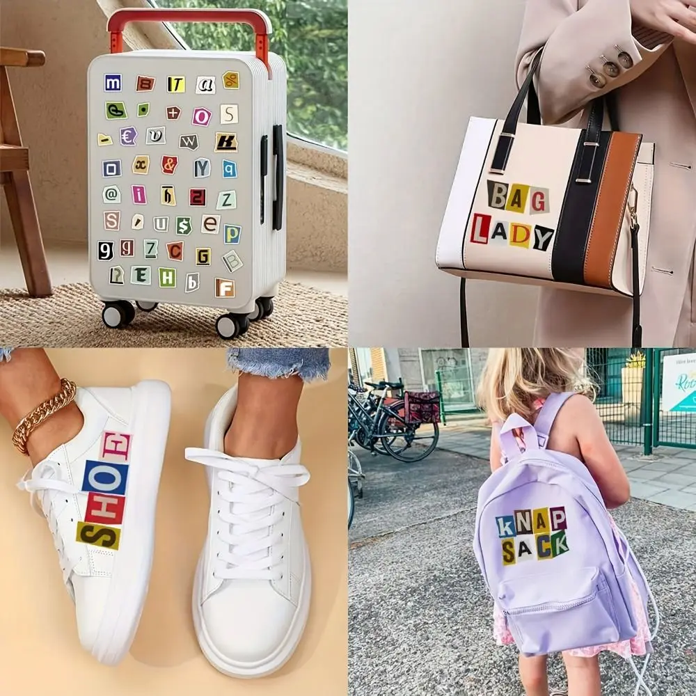 

181pcs/4-Sheet English Alphabet Stickers Korea Ins Style Decorative Collage Number Symbol Stickers Vintage Aesthetic