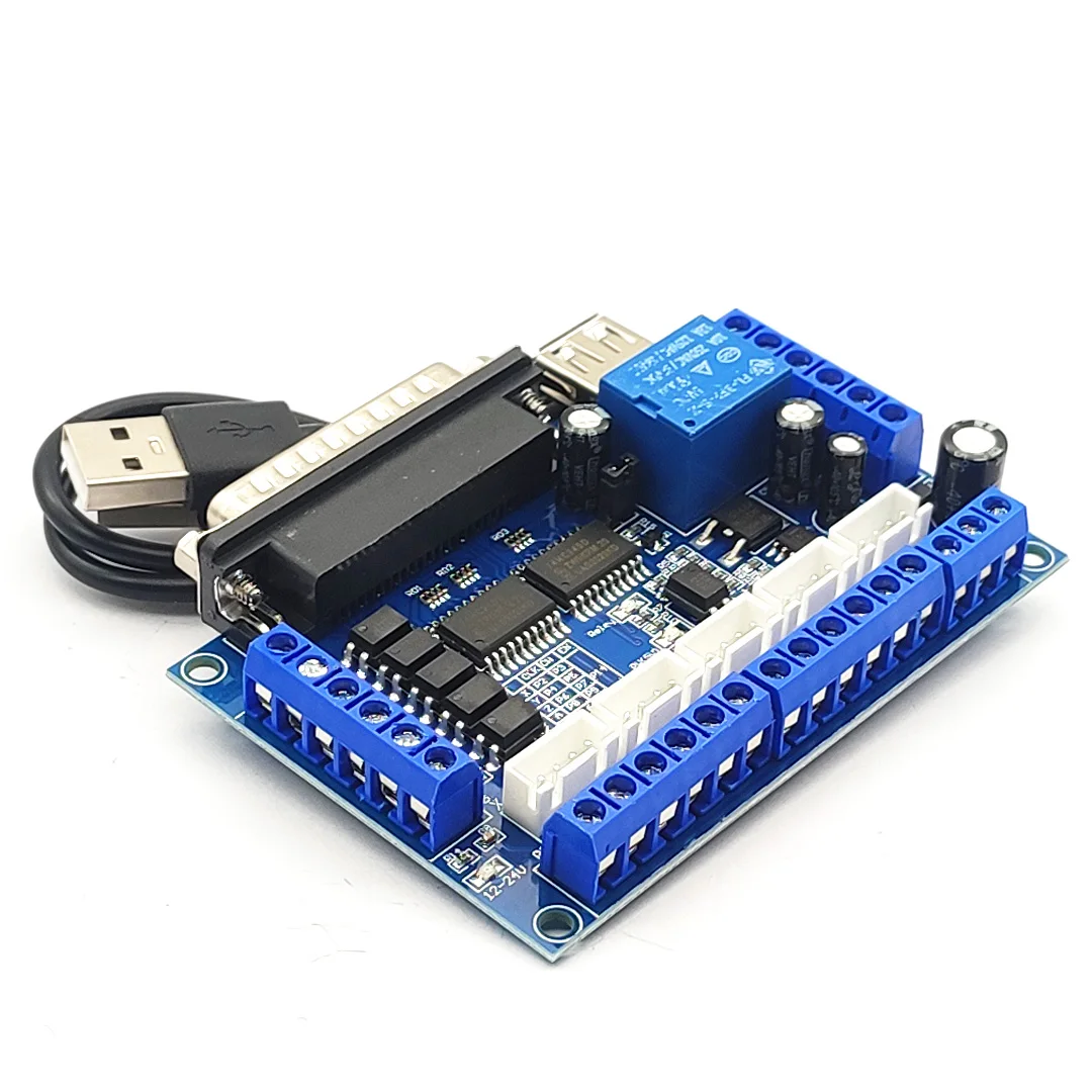 MACH3 5 محور نك لوحة القطع مع كابل يو اس بي ل محرك متدرج سائق موازية ميناء التحكم الأزرق/الأخضر