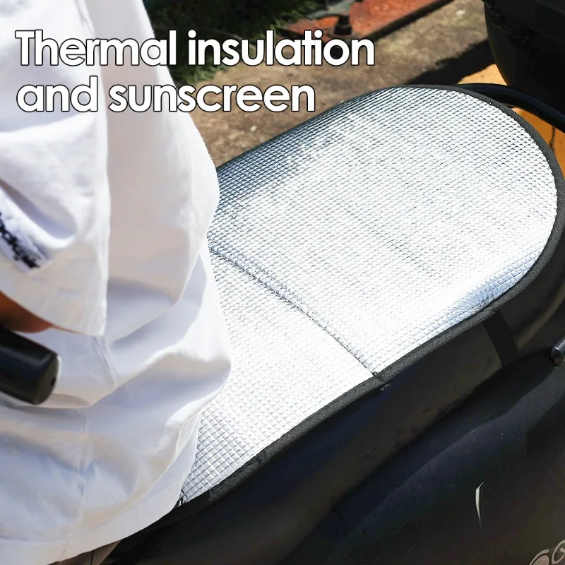 Motorcycle Seat Cushion Cover Thermal Insulation Sun Protection Seat Cover Waterproof Folding Dry Wet Separation Seat Cushion