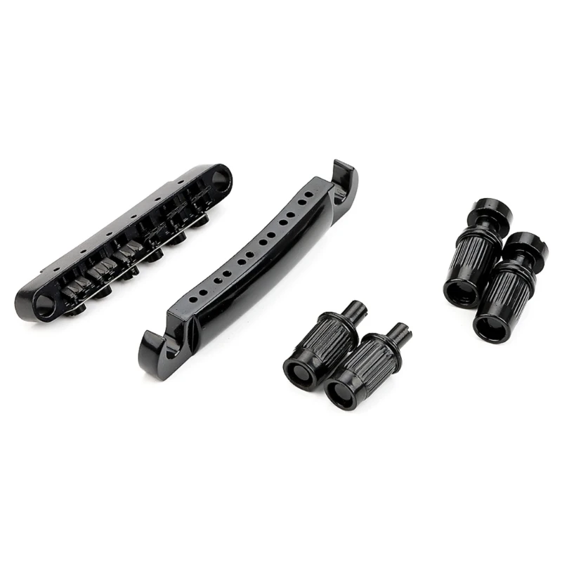 11UE Guitar Bridge with Studs Replacement 12 String Electric Guitar Bridge Roller Saddle Bridge Tailpiece Easy Installation