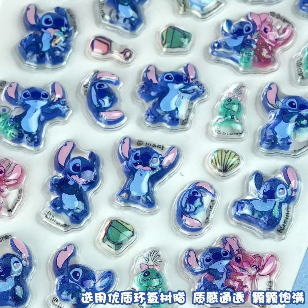 

Disney Lilo & Stitch Кристалл Стикер Трехмерное рельефное украшение для камеры Diy Чехол для компьютера и телефона для мальчиков и девочек Рождественский подарок