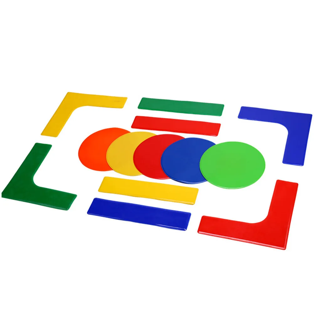 

13Pcs Tennis Court Line Ground Marker PVC Sticker Anti-Skid Surface Bright Color Indoor Outdoor Sports Training Supplies Label