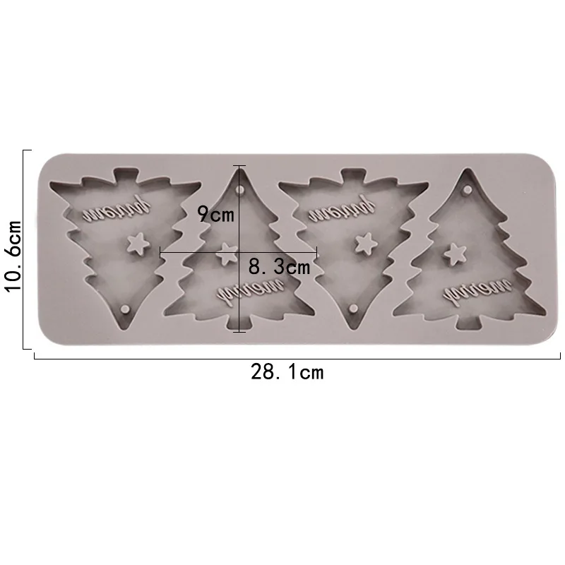Wholesale 4-cavity Christmas Tree Silicone Wax Melt Mold - Aromatherapy Wax Melt Molds - Diy Home Baking Tool 820