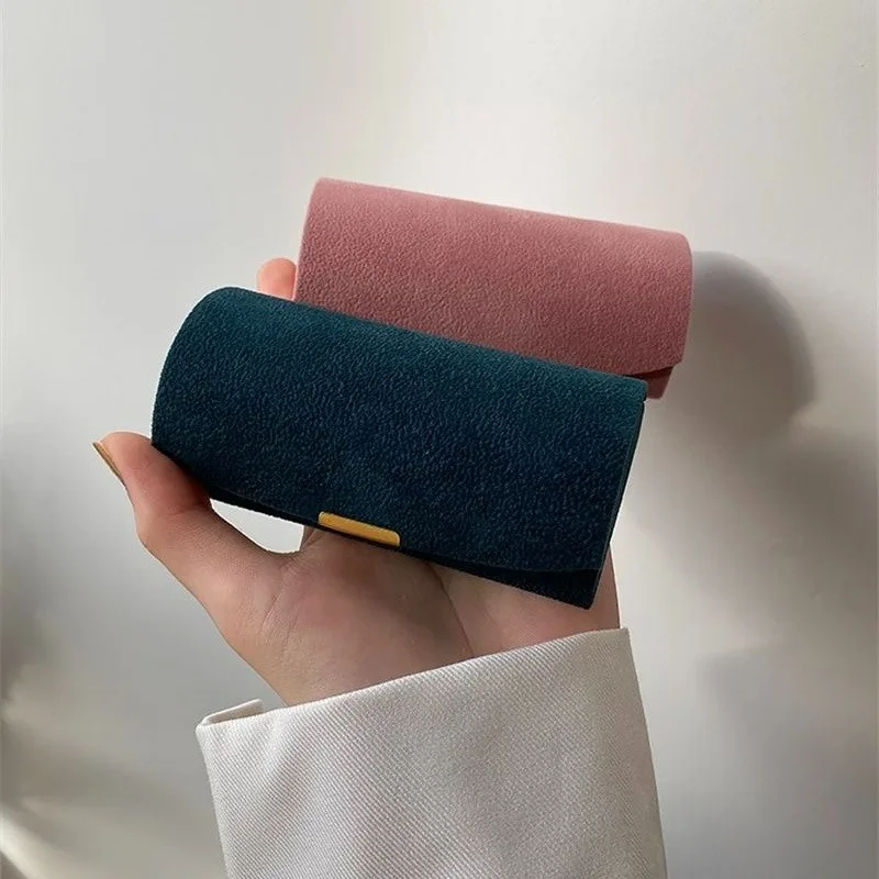 صندوق تخزين المجوهرات المخملي المحمول، حافظة منظم المجوهرات الصغيرة للأقراط والقلائد، صناديق عرض ذاتية الصنع قابلة للتكديس للنساء والفتيات #6