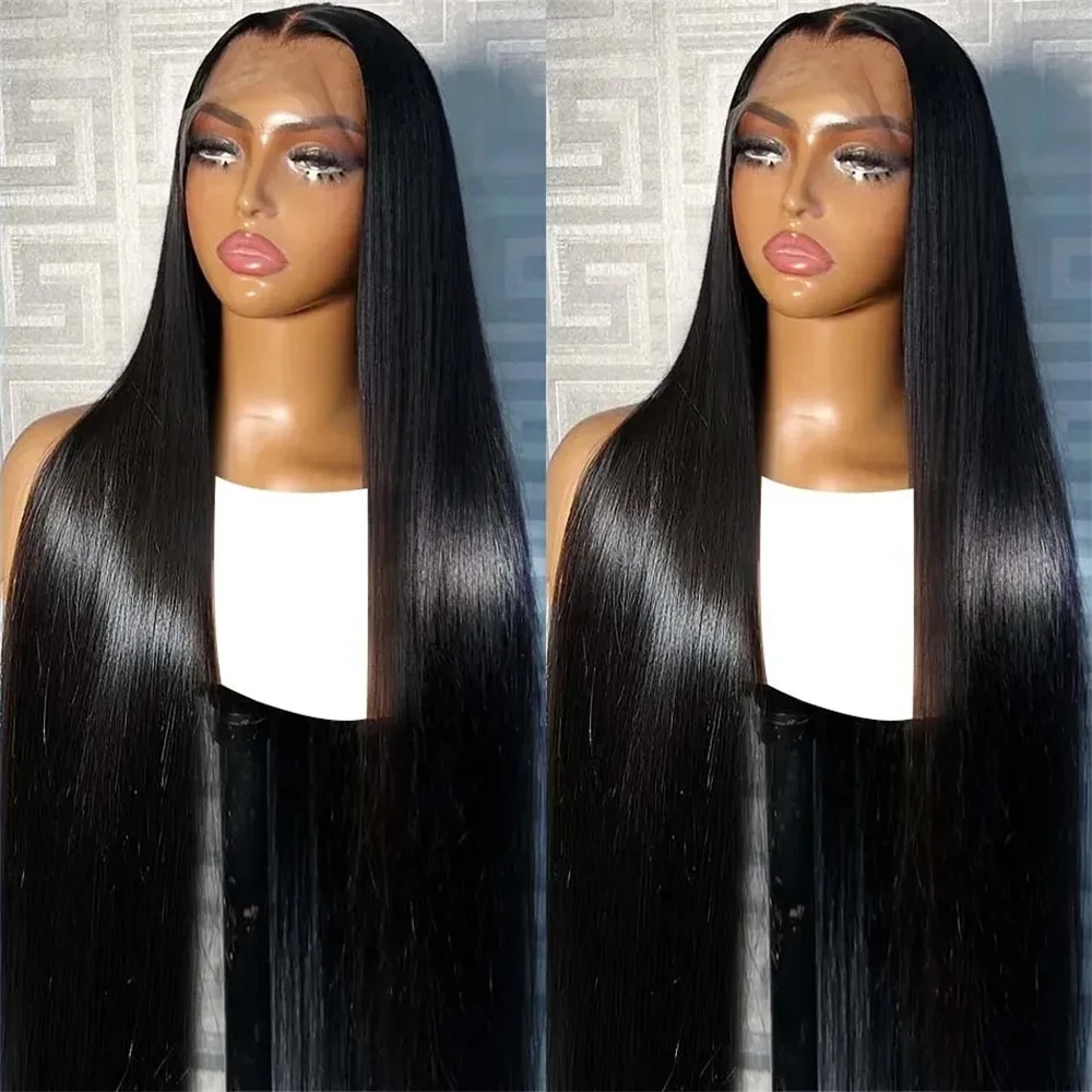 30 36 Inch 360 Full Lace Wig 180 Density Brazilian Bone Straight Wig 13x4 13X6 Transparent Lace Front Human Hair Wigs For Women