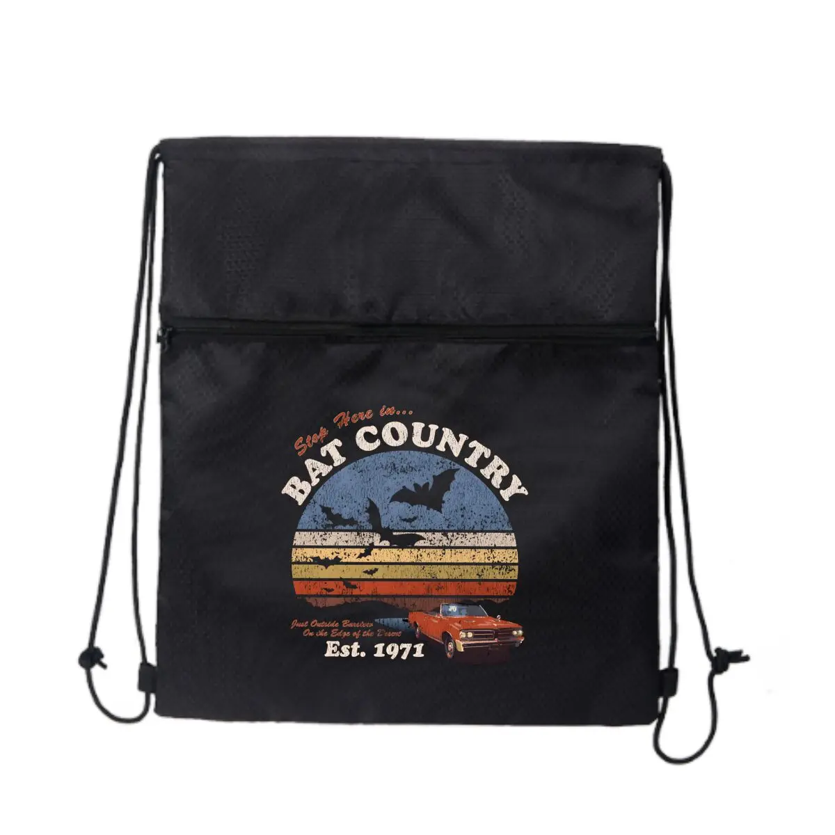 

Летучая мышь в стиле ретро, дорожная поездка, художественный дизайн, черная велосипедная сумка на молнии на шнурке, компактная для велосипедных предметов первой необходимости