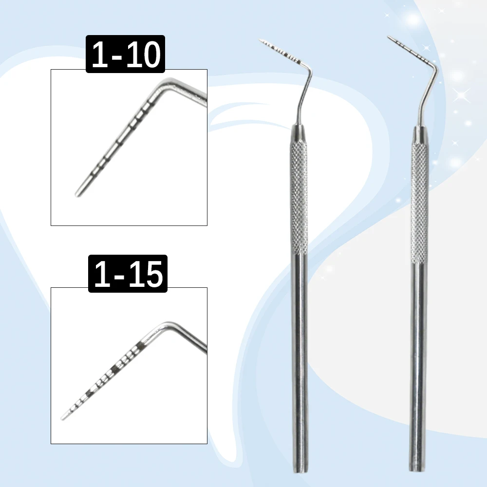 

Dental Periodontal Probe with Scale Endodontic Explorer for Gum Measurement and Root Canal Access Dentist Tool