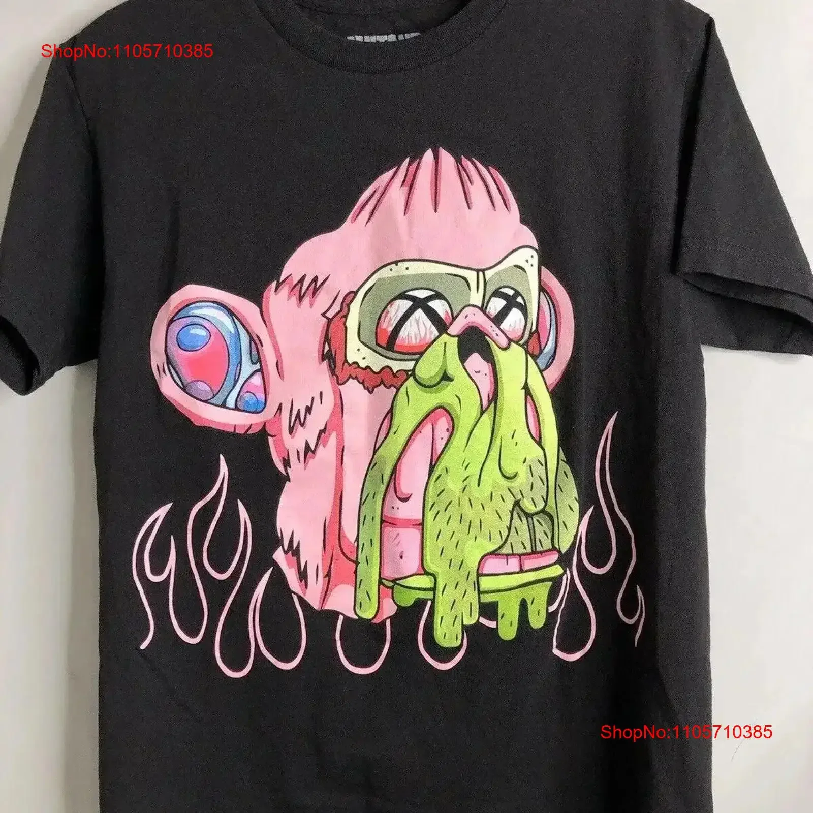 Mutant Studios Flame Ape T Shirt Adult Size M Black S PACSUN vintage Washed Soft streetwear graphic fashion Slightly vintage