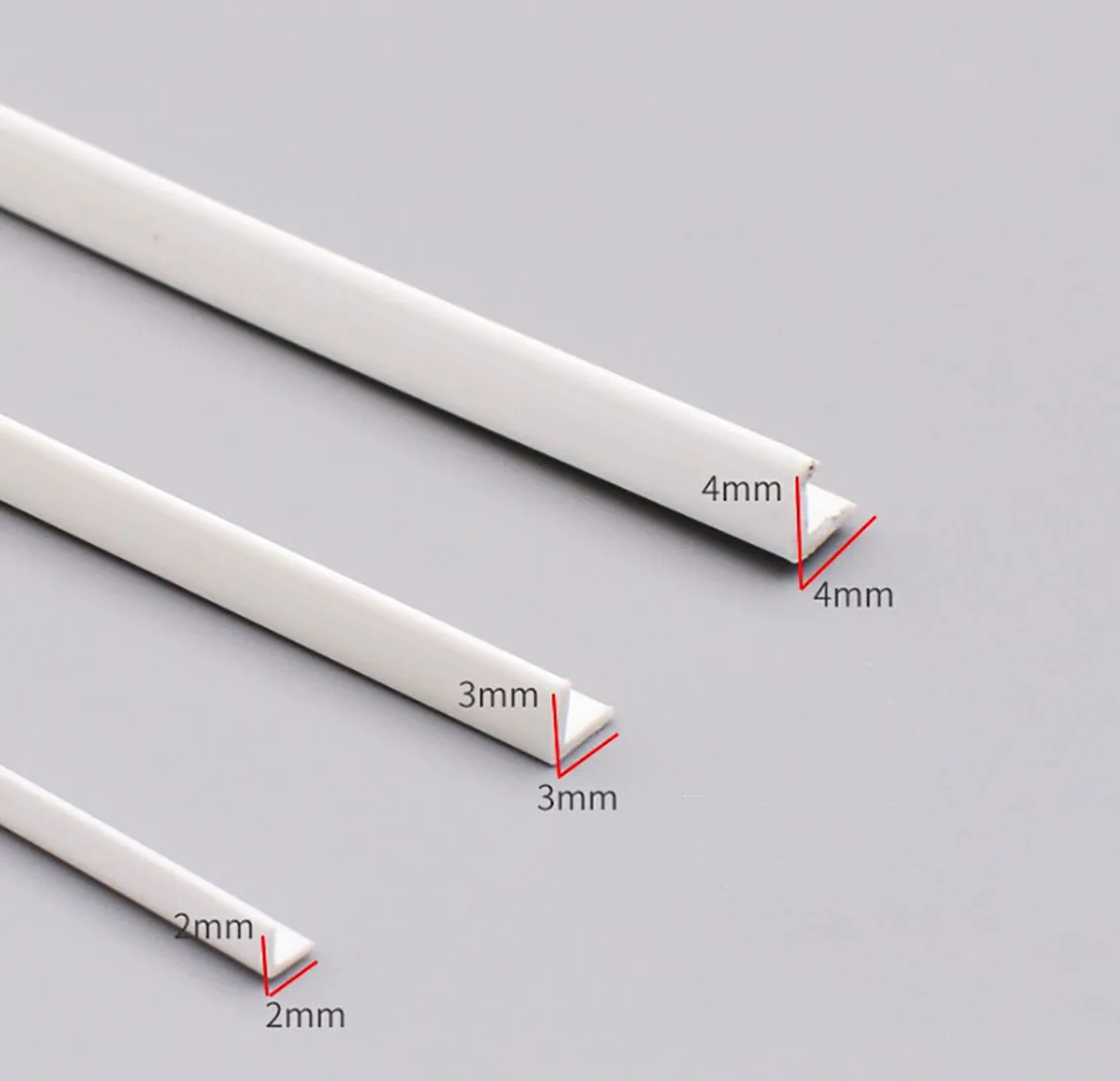 L-shape ABS Plastic Long Angle Rod Material Length 250mm DIY Model Car Frame Making Processing Accessories