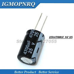 Capacitor eletrolítico de alumínio, 25V4700UF, 16x25mm, 4700UF, 25V, 16x25, 25V4700, 5 PCes