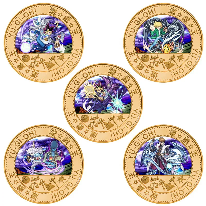 Game Yu-Gi-Oh! Commemorative Coin Duel Seto Kaiba Cosplay Cartoon Collecting Coins High Quality Accessories Props Gifts