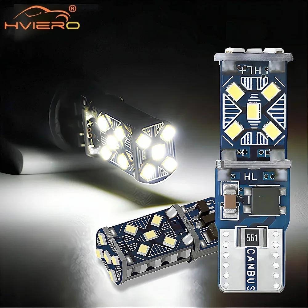 

2Pcs Car Interior Reading Dome Lamps Universal T10 2016 15SMD Super Bright LED Parking Lights Auto Wedge Turn Signal Side Bulbs