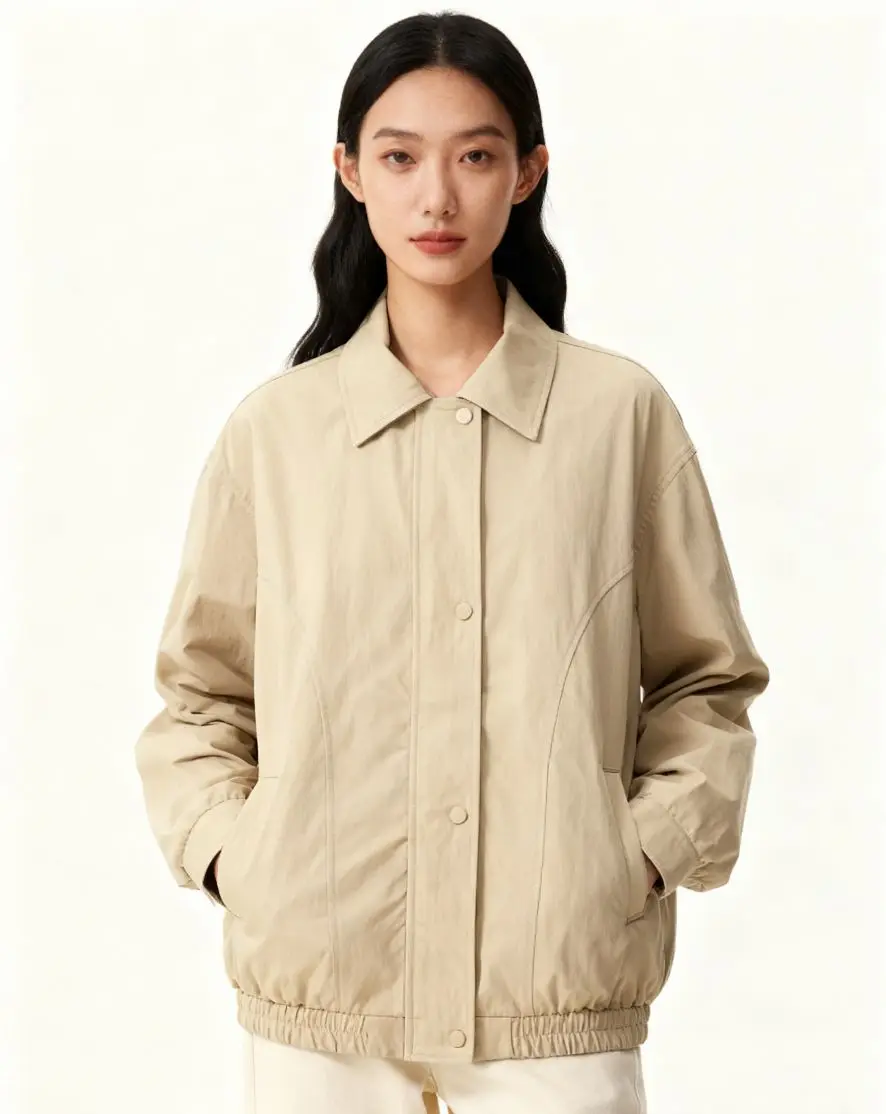 Giubbotti bomber Giacca da donna Pilota Autunno Pelliccia sintetica con pannelli Bottone a pressione Dolce ricamo Artistico Confortevole Preppy Femminile OL