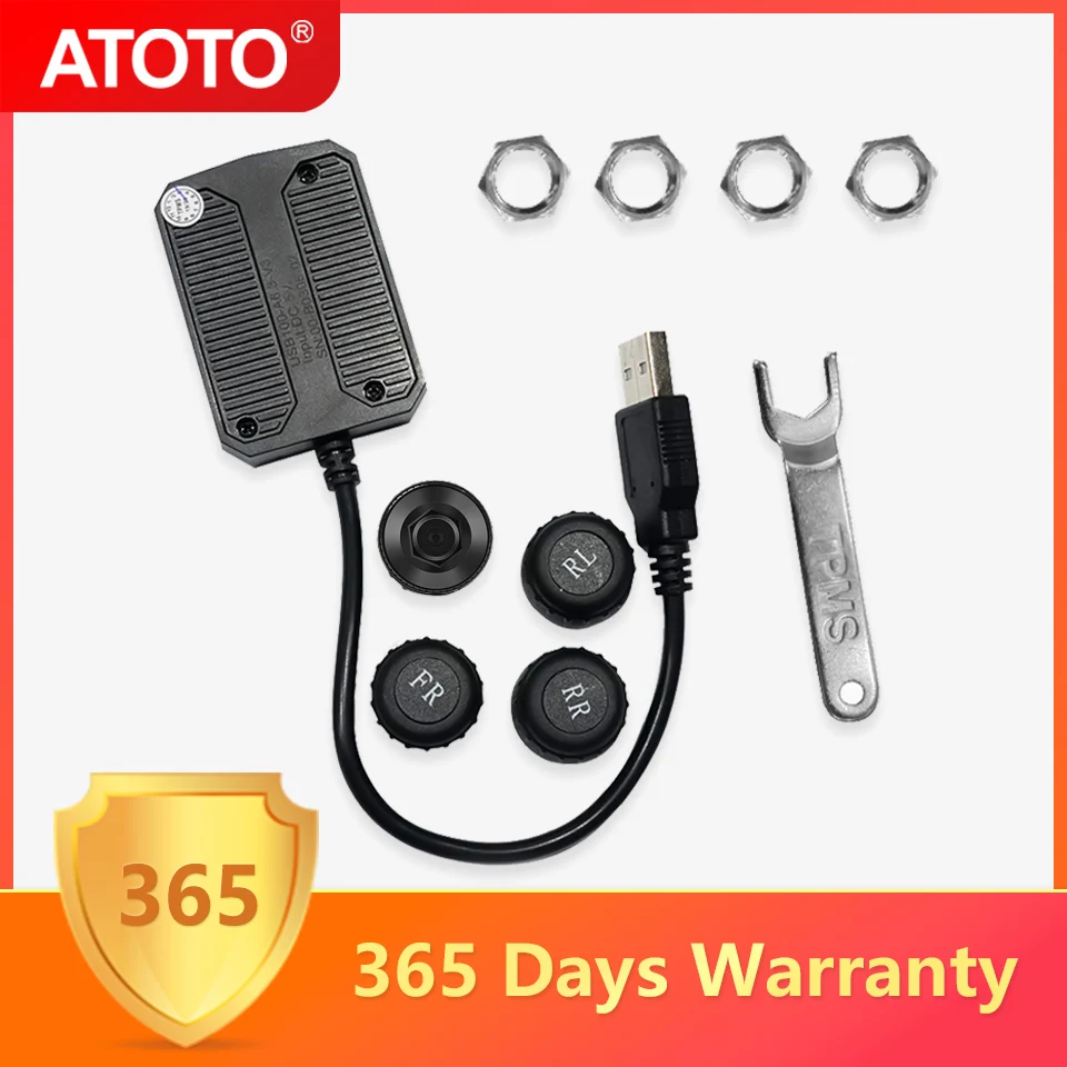 �y�Z�[�����zATOTO UTP1 �ԍ�USB TPMS �^�C����C���Ď��f�B�X�v���C�Z���T�[�V�X�e�� A5L A6 A7 S8 X10 V10 P6 P9 P10 Android�J�[�X�e���I�Ή�