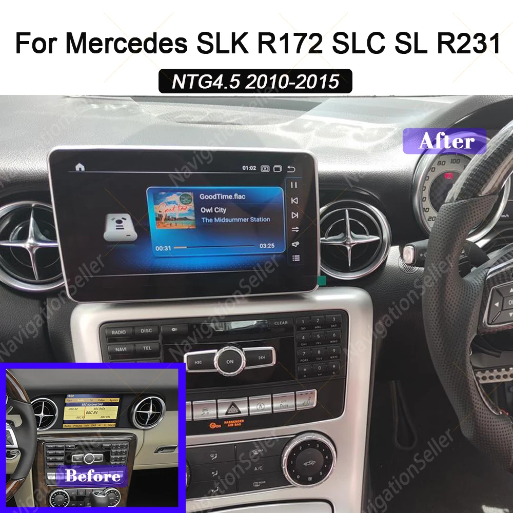 

Android Screen For Mercedes Slk R172 SL R231 Android Auto Carplay Radio Car Stereo Upgrade Multimedia Gps Navigation Head Unit