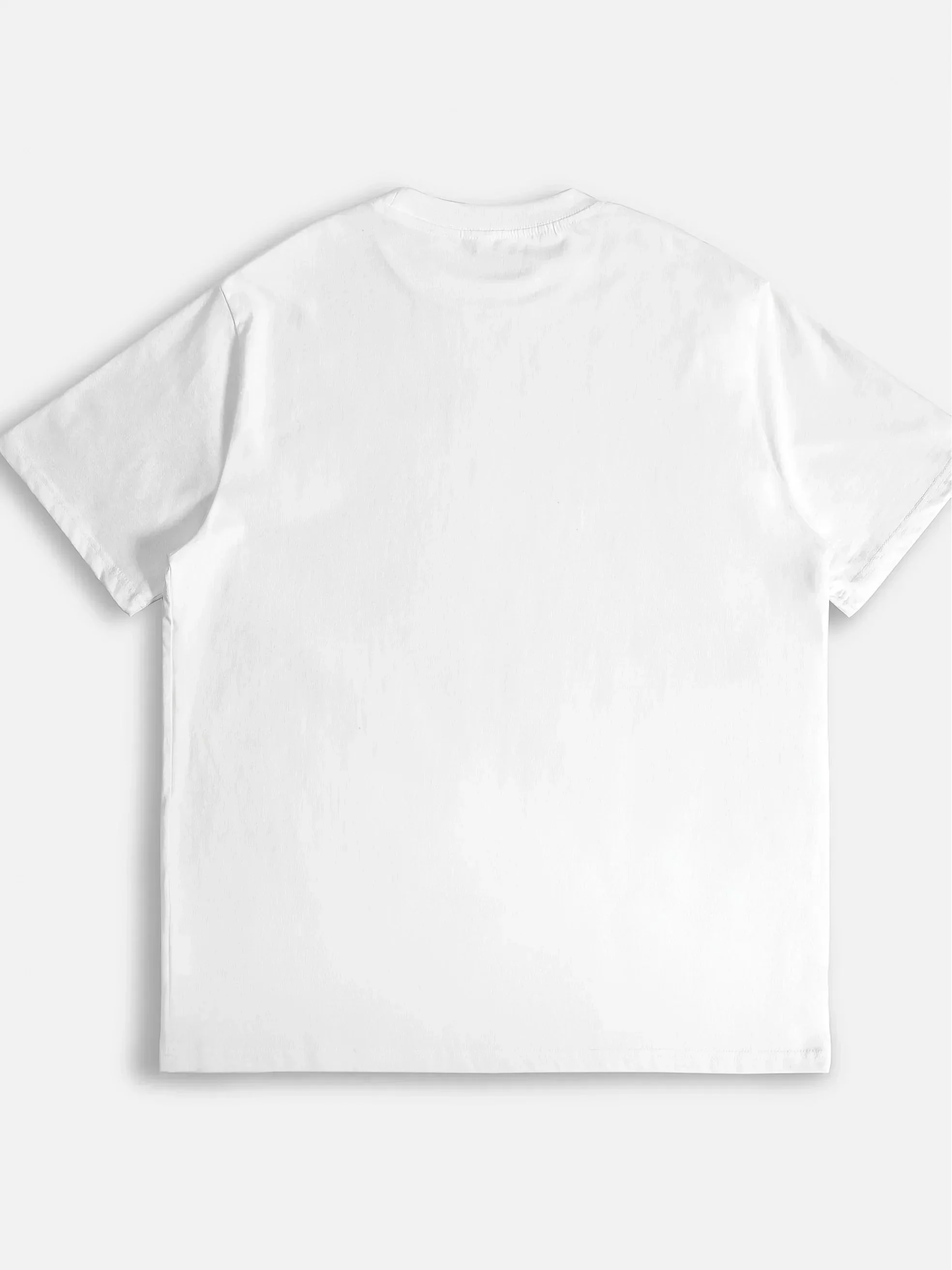 Men's Cotton Breathable Material, White T-Shirt: Simple Bold Joyful Face Pattern