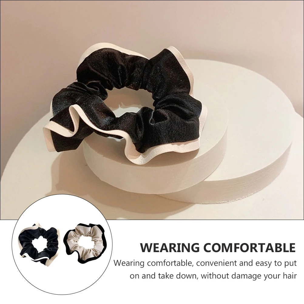 

2pcs Hair Scrunchies Durable Practical Comfortable Convenient Easy Hairstyle Matching Thin Thick Curly Straight Hair