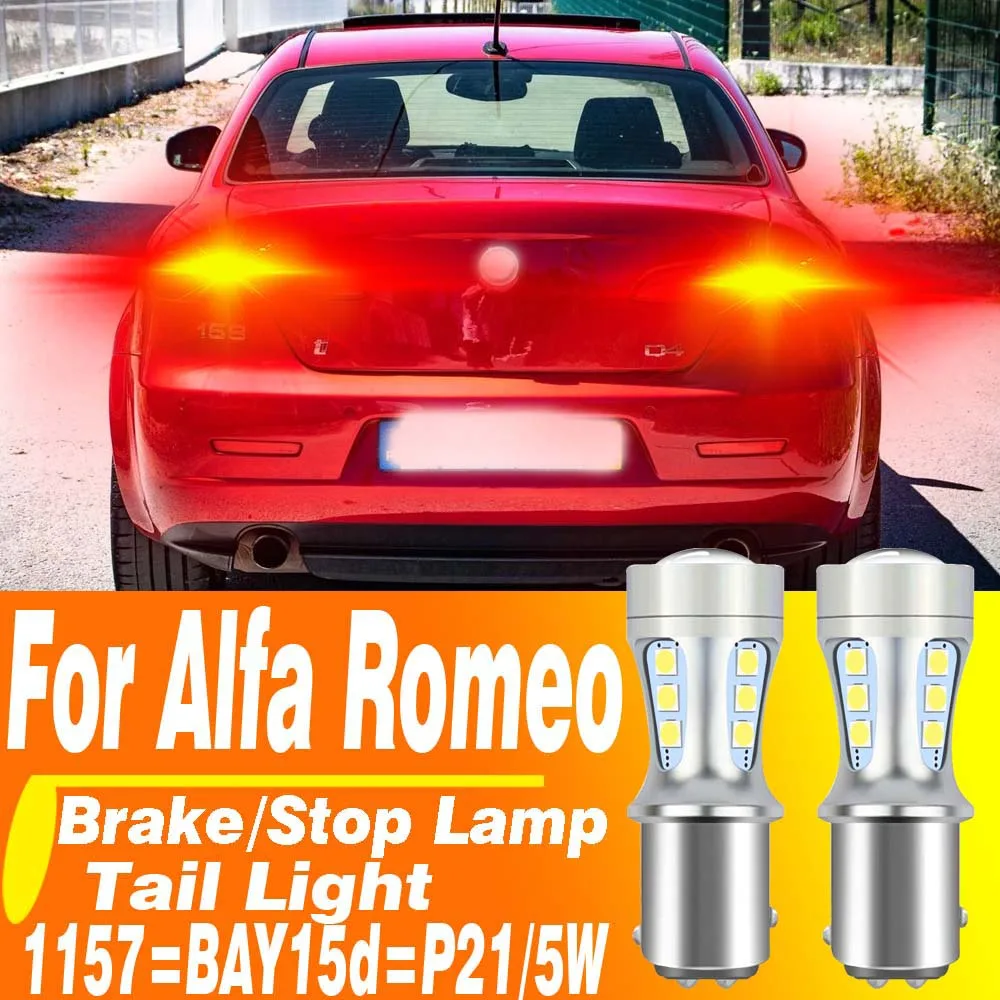2pcs 1157 P21/5W BAY15D 7528 Led Brake Light Stop Lamp Tail Bulb 12v For Alfa Romeo Spider 145 146 147 156 166 GTV GT 937 Brera
