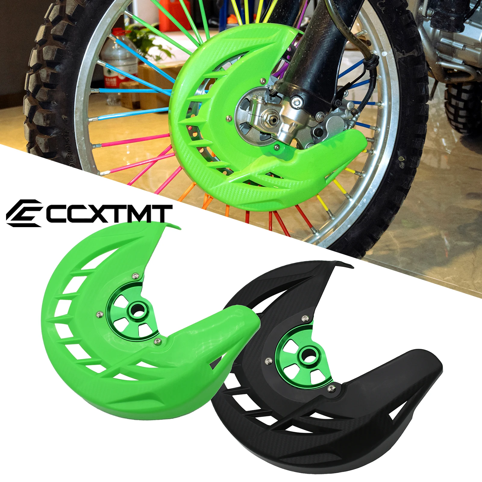 Motorcycle Front Brake Disc Guard Cover Protector For KX125 KX250 2006-2008 For KX250F KX450F 2006-2020 For KLX450R 2008-2015