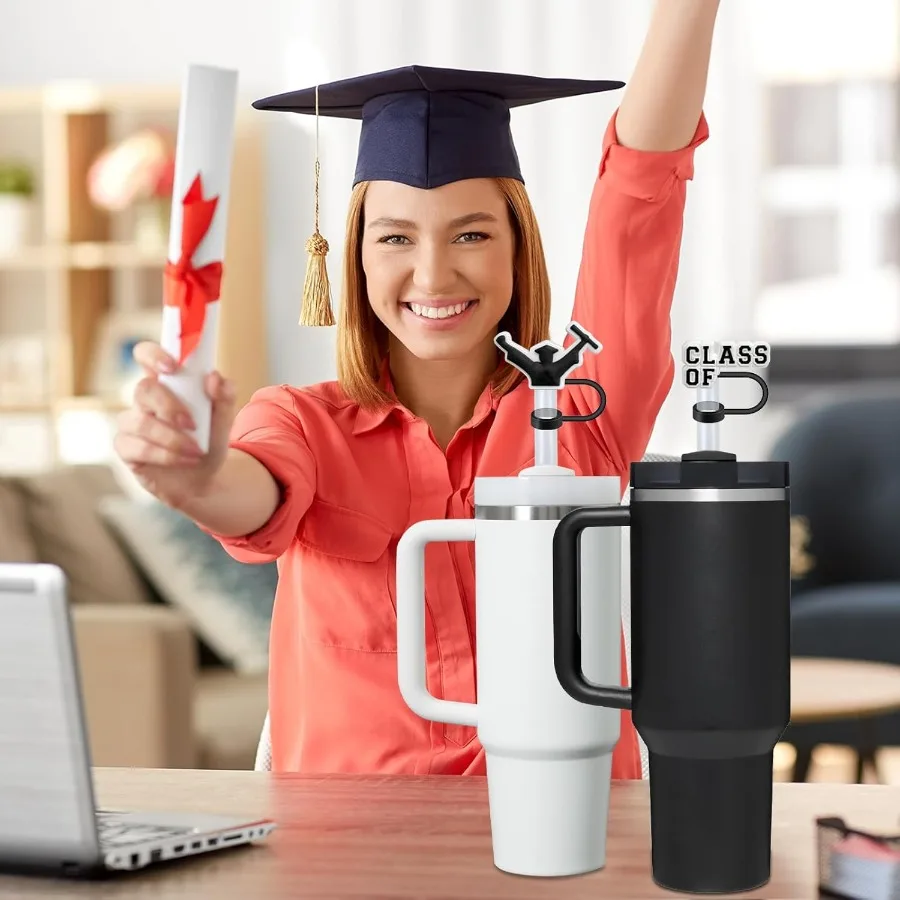 Выпускной соломенный топп для Кубка Стэнли 10 мм, необычная соломенная крышка, выпускная соломенная крышка, школьный колледж, фестиваль, вечеринка, Acce