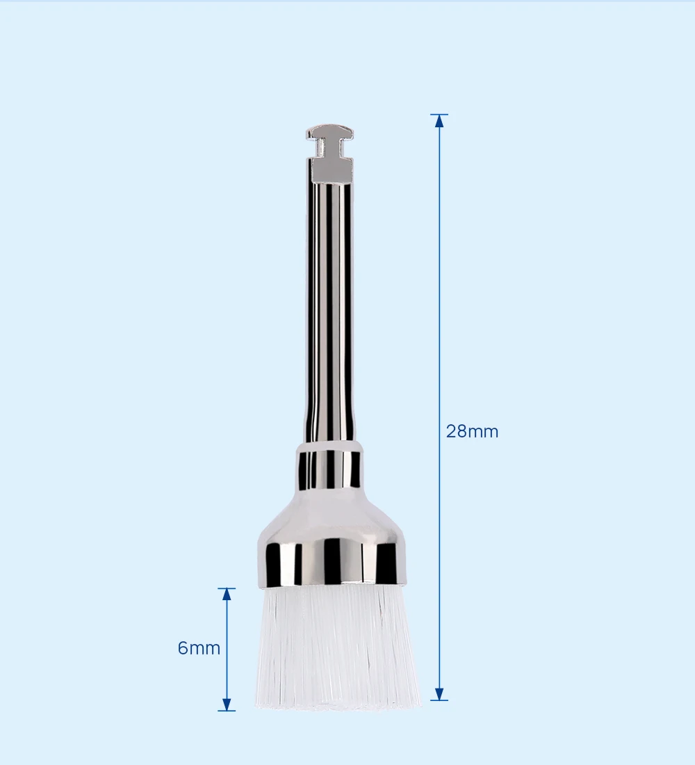 100 Stück/Box AZDENT Dental Nylon Polierbürsten Schüssel/flache Form Latch Typ (RA) Einmalgebrauch – Detail 11