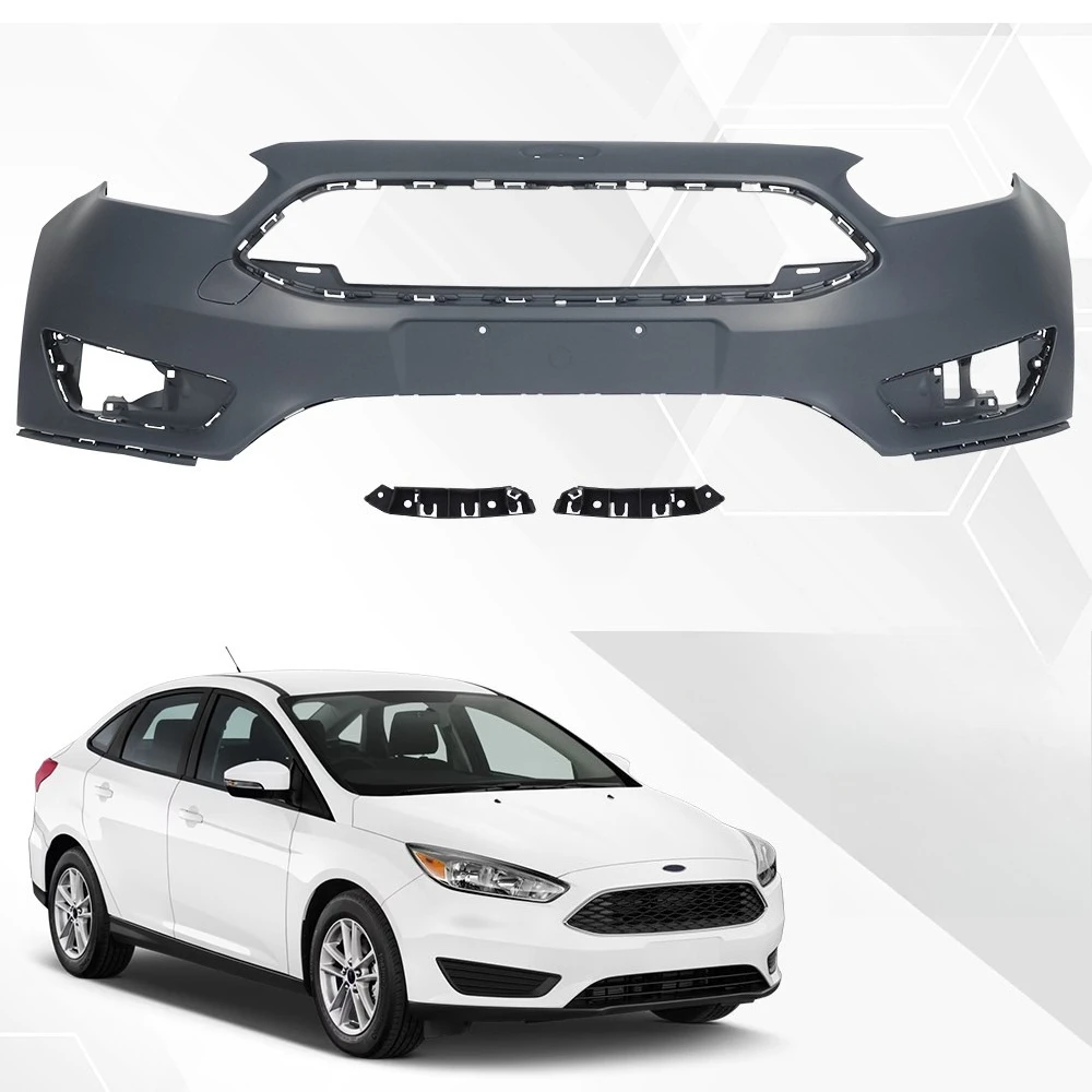 

Комплект накладок на передний бампер с кронштейнами для Ford Focus 2015-2018 гг., загрунтованный