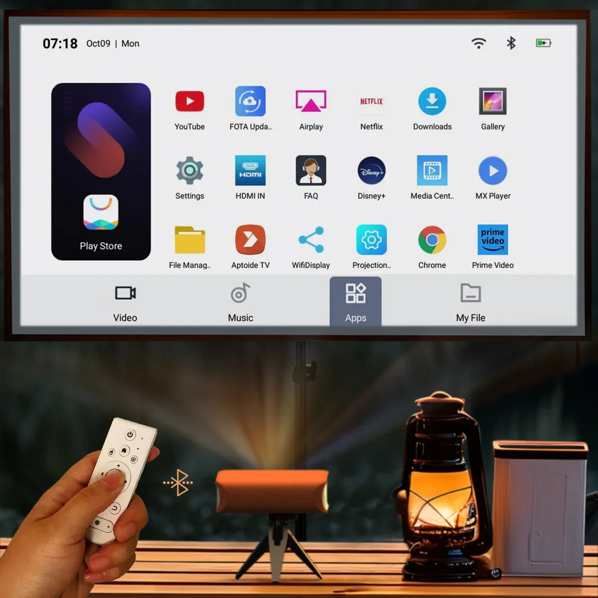 2025 Projector 4K High Definition 3D Home Theater Office 1080p Resolution LED/LCD Lamp Pico Features US Plug Education