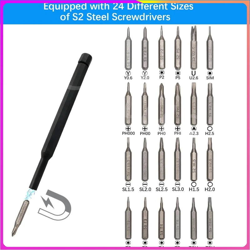 Magnetic Screwdriver Set 63 In 1 Kit Bits Precision Electronics Computer PC Phone Disassembly Multifunctional Maintenance Tools