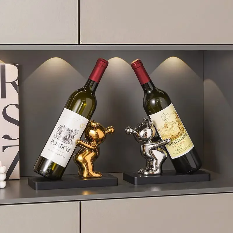 Gold modern resin home decoration wine rack