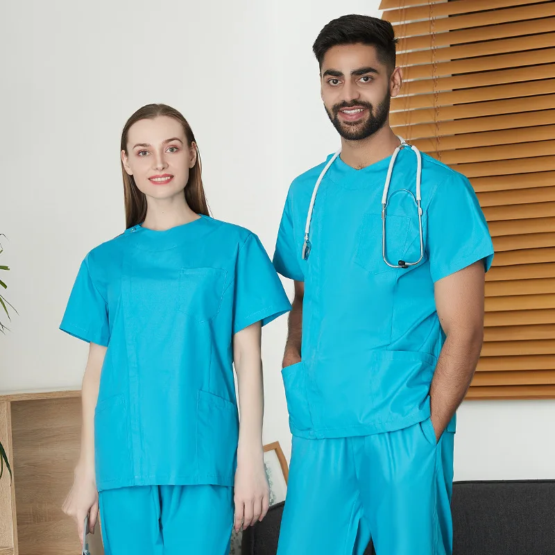 

Surgical Gown Set For Oral Doctors Dental Surgery Operating Room Scrub Suit Polyester Cotton Nurse Uniform