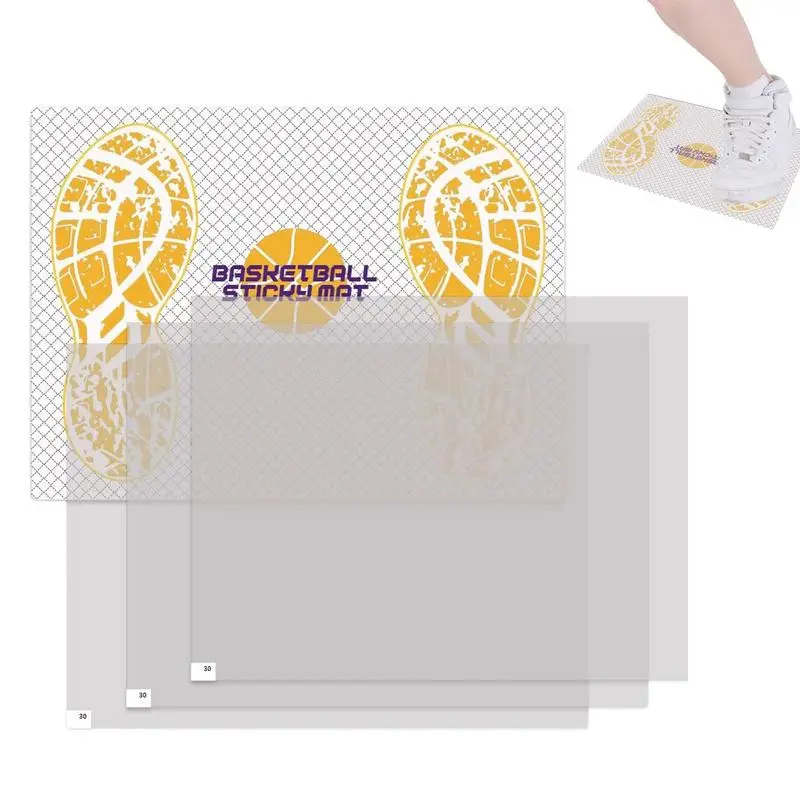 

Traction Mat Basketball Non-Slip Basketball Shoe Sticky Pad 17x13inch Sports Courtside Board Adhesive Accessories With