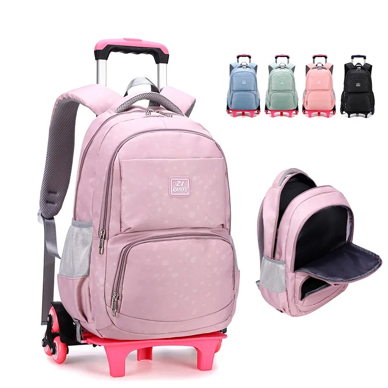 

Waterproof Cartable Scolaire Fille Rolling Bagages Pour Enfants Trolley Class Bags for Girls School Bag Wheels Sac A Dos Fille