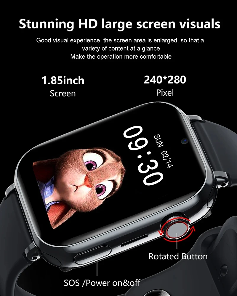 2025 Kids 4G Smart Watch SOS GPS Location Sim Card Call Child SmartWatch Camera Waterproof Watch Gift For Ios Android Children