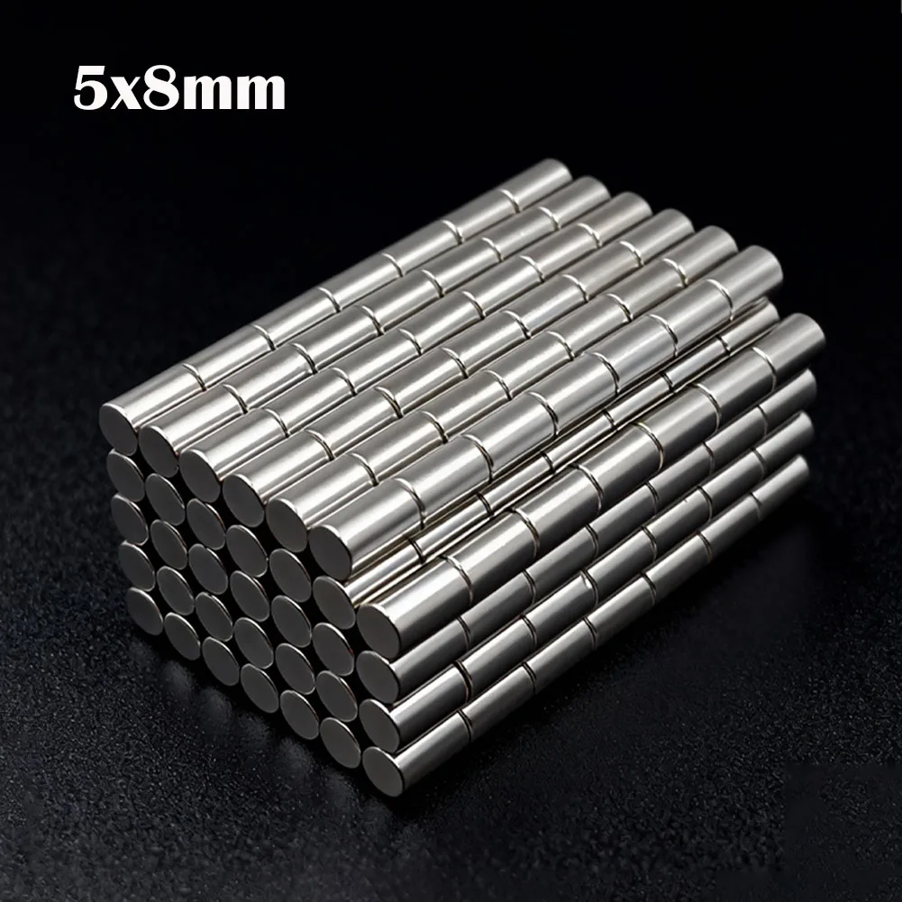 

10-100Pcs 5x8mm Super Powerful Round Magnet Neodymium Magnets N35 NdfeB Strong Magnet Permanent Magnetic Imanes Magnetic Sheet