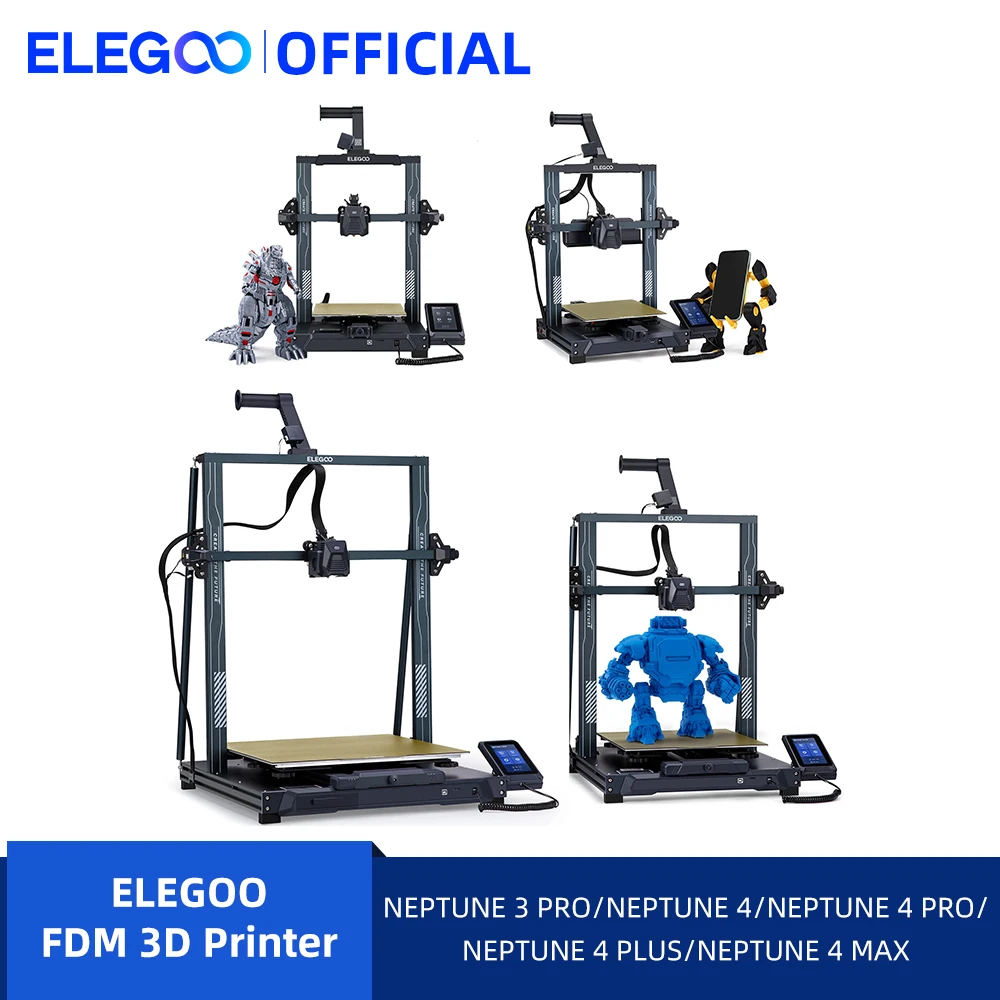 ELEGOO FDM 3D Printer Neptune Series Neptune 3 Pro Neptune 4 Pro Neptune 4 Plus Neptune 4 Max with Auto Leveling